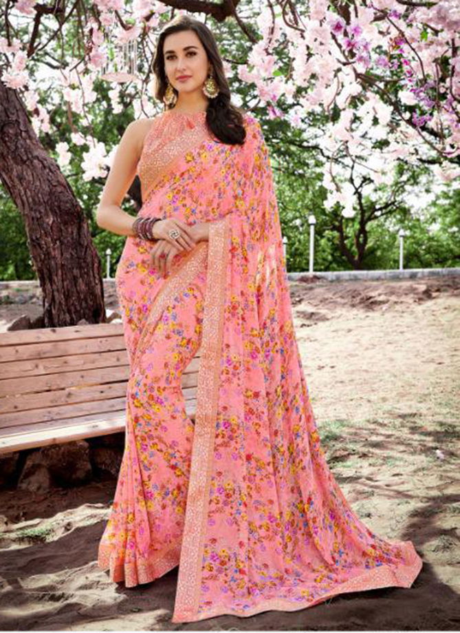 Florence Weightless Designer Casual Wear Lace Bordered Sarees Collection 21101-21110